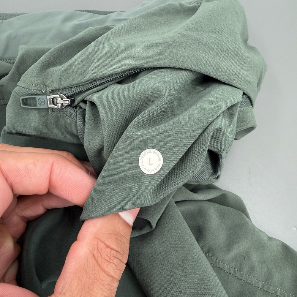 Lululemon Zeroed In Shorts Mens Large Green 7" Linerless Pockets Training Gym - Picture 5 of 9